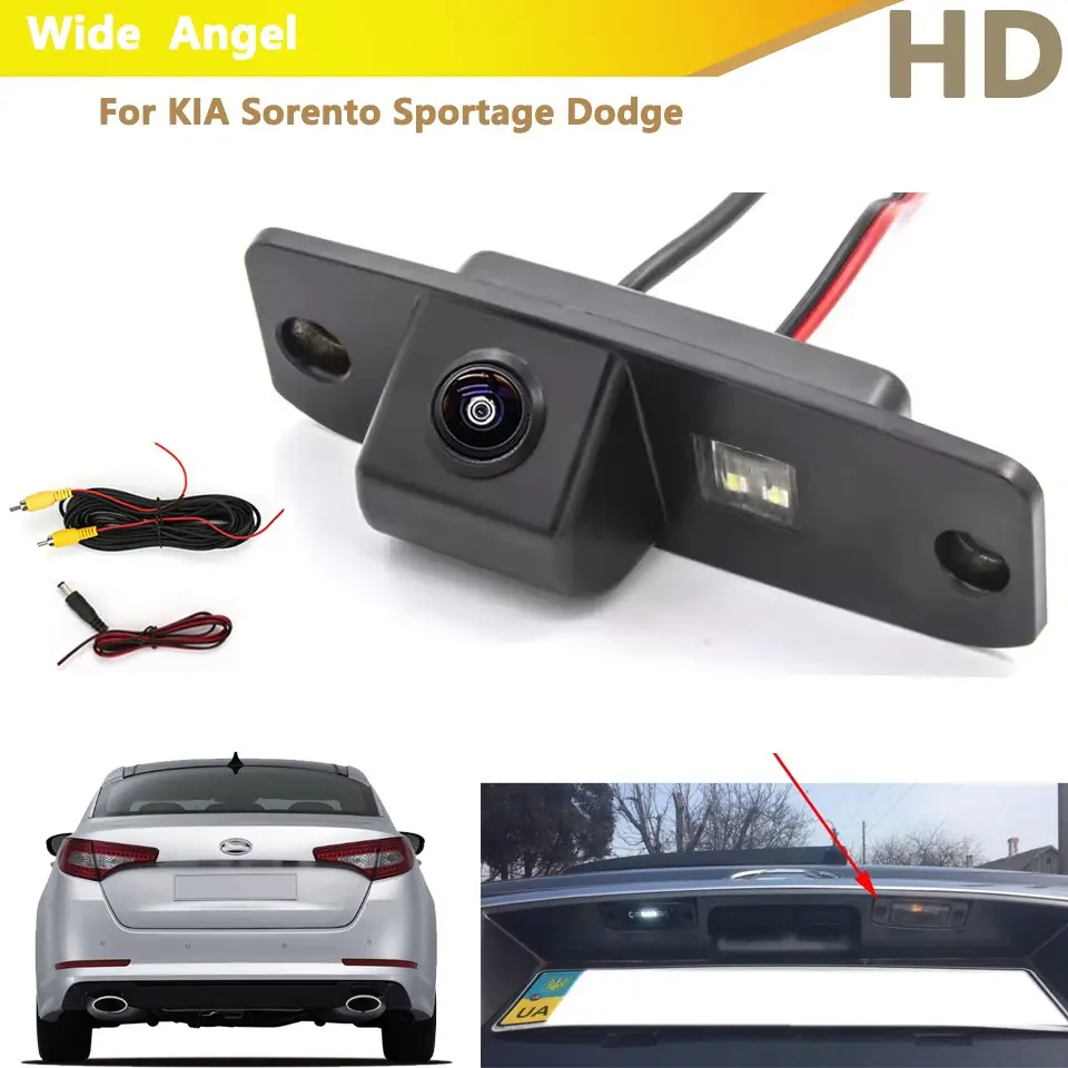 Wide Angle Car Rear View Reverse Camera for Kia Sorento Sportage Ceed Ed Rio X Line Dodge Attitude Mc HD, No Battery Included