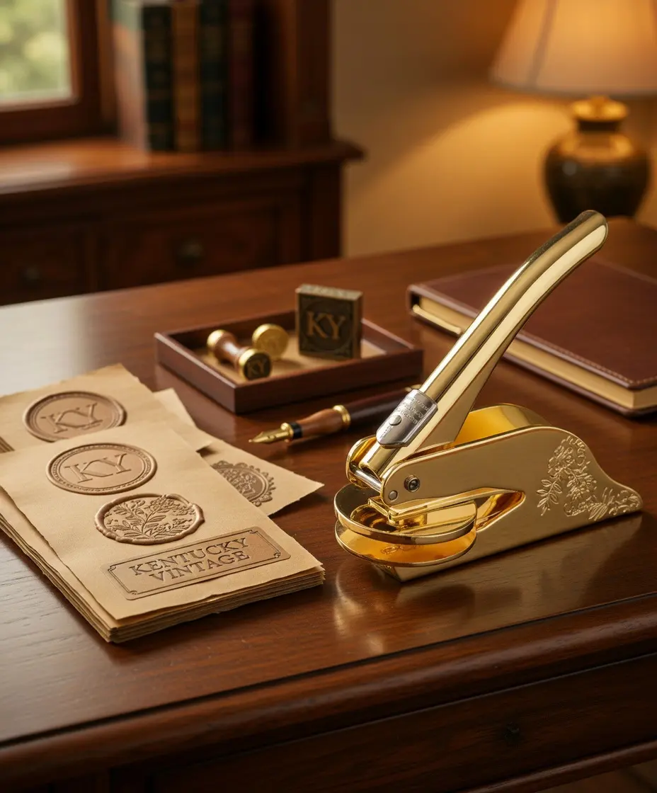 1.  Premium Custom Steel Embosser Stamp or Luxury Monogram Embosser. (non embroidered style)