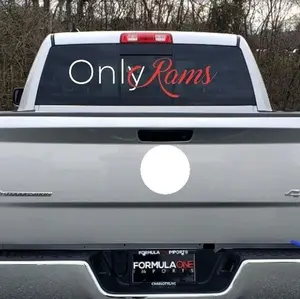 Only Rams official decal with FREE 3" Ram Head decal, Vinyl window decal