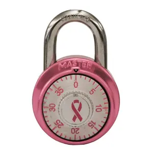 Master Lock Company  X-Treme Combination Padlock Pink Ribbon 1.86in Pink