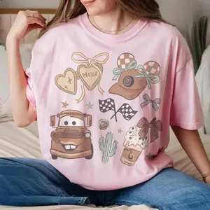 Vintage Cars Mater T-Shirt, Coquette Mater Shirt Cars Shirt, Girl Trip Shirt, WDW Vacation Shirt