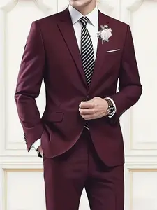 Elegant Men's 3pcs Suit- Slim Fit Tuxedo Set for Weddings& Formal Occasions, Black Suit with White Shirt& Pants, Perfect for Office Meetings and Elegant Events, Formal Attire | Slim Fit Suit | Durable Wedding Wea