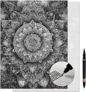 Serenity Mandala Dot Painting Kit for Adults — 13×17 Canvas with Dual-Tip Marker