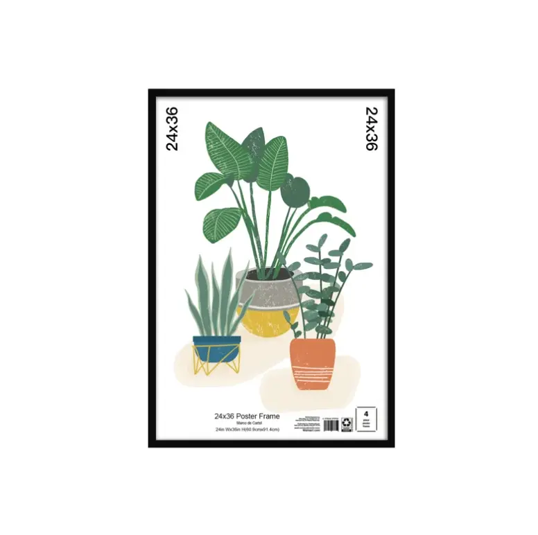 24x36 Poster Frame with Green Plants Design for Home Decor