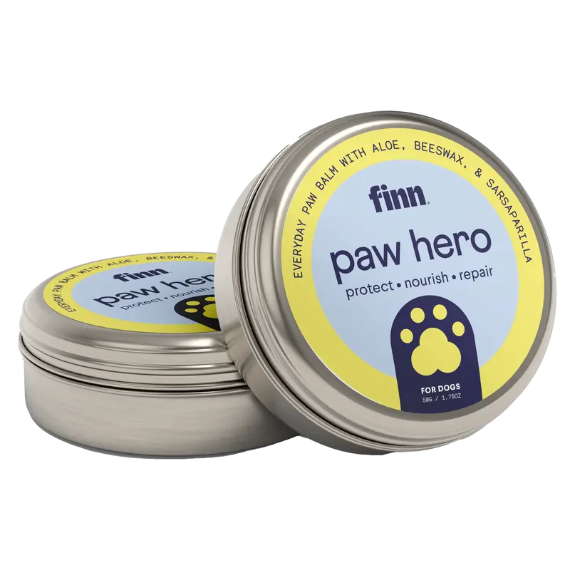 FINN Paw Hero 2-Pack - Natural Lick-Safe Balm with Aloe Beeswax & Sarsaparilla for Dry Cracked Paws & Noses - 2 oz Tin