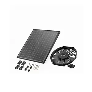 VEVOR Gable Mount Fan, 12 Inch Solar Power Attic Exhaust Fan with Adjustable Thermostat Outer Mesh, 1300 CFM House Ventilator Cools Up to 1850 Sq. Ft, Quiet Ventilation for Roof, Garage, Shop, Black