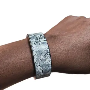 Black and White Polymer Clay Magnetic  Clasp Bracelet