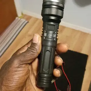 2-in-1 Strong Flashlight (Power Bank), Digital display ofpower, Rechargeable, Zoomable,, X4Waterproof,Adjustable Brightness Flash Light for Outdoor, Emergency,Camping Accessories, Black mothersdaygift