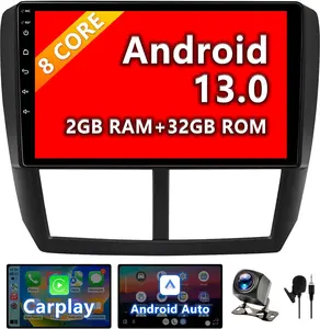 BINIZE Android 13 Touchscreen Car Stereo Compatible with Subaru Forester & Impreza 2008 2009 2010 2011 Wireless CarPlay Android Auto, Bluetooth GPS Navigation, AM/FM Mirror Link, Backup Camera