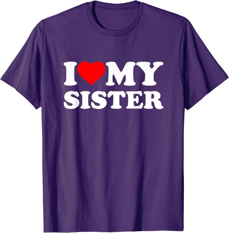 I Love My Sister Heart T-Shirt