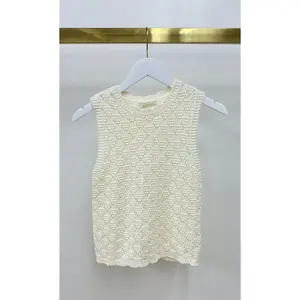 Pointelle Knit Sleeveless Top