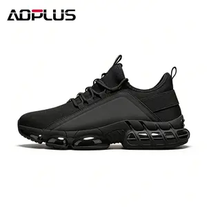 Men's Summer New Flyknit Breathable Sports Shoes, Comfortable Air Cushion Sneakers, Non‑Slip Rubber Sole Fitness Shoes, Suitable for Casual Wear All Year Round