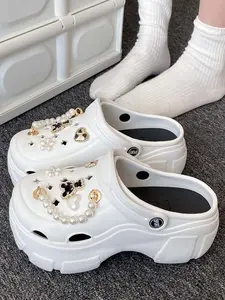Summer Fashion Breathable Eva Sandals, Thick Sole Slip-On Garden Shoes, Casual Beach Footwear, Simple and Stylish Outdoor Slippers