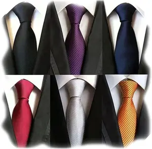 6PCS Men’s Silk Ties – Classic Woven Jacquard Necktie Set for Business