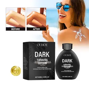 BODY BOTOX IN A BOTTLE!  OUHOE Bronzing Lotion – 5-Second ‘Yacht-Worthy’ Glow, ZERO Cheeto Orange Streaks (Sweat-Proof & Basic-Bitch Approved) Aloe Bronze