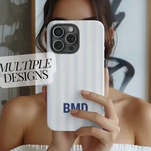 Monogram Initials Phone Case, Shadow Monogram Tough Phone Cover Custom Phone Case with Name