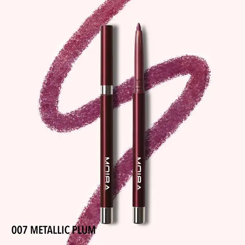 MOIRA | Statement Shimmer Liner (007, Metallic Plum) | Waterproof Shimmer Eyeliner, Highly Pigmented & Long-Lasting | Smooth Glide Retractable Formula, Multi-Use Liner & Shadow