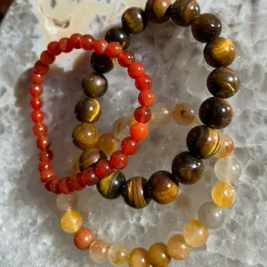 Solar Eclipse Charged! Prosperity. Manifesting, Spiritual Growth. Revelation. Personal power bracelet bundle for  becoming a decisive leader & getting things done with precision and prosperity.