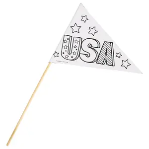 Color Your Own Patriotic Pennant Flags - 24 Pc.
