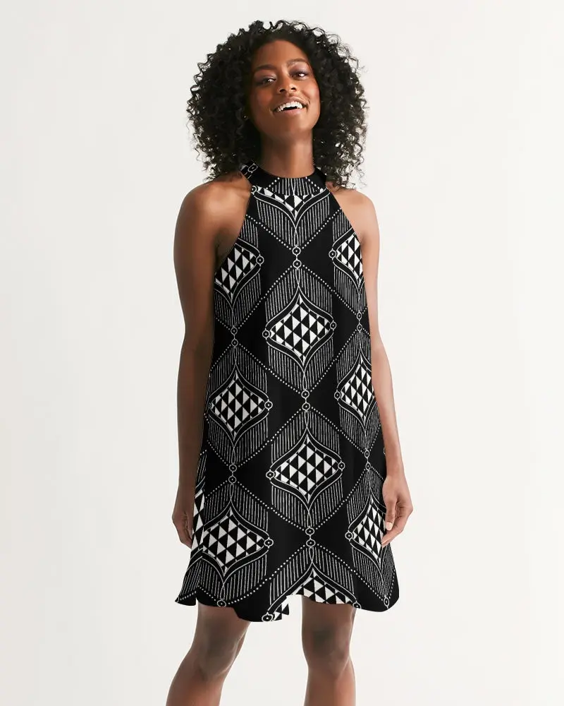 midi halter dress socialite Women's Dress- Hello molly