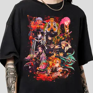 Demon Slayer Shirt, Graphic T-Shirt, Anime Graphic T-Shirt, Japanese Anime Tee, Vintage Shirt, Gift For Anime Lovers, anime gifts