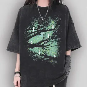 180gVintage Princess Mononoke Kodama Washed  T-Shirt,Mononoke Shirt, Studio Ghibli Gift Shirt, Y2K T-Shirt