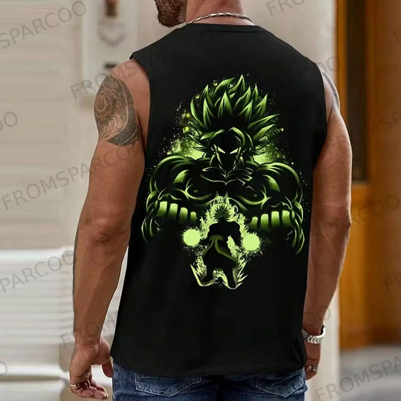anime DBZ warrior Broly Printed Tank Top