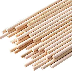25PCS Wooden Dowel Rods - 1/4 x 12 Inch Bamboo Sticks - for Crafts, Cake Dowels and DIY Projects