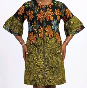 Ankara border Midi dress