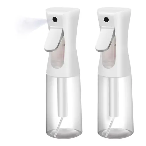 Empty Refillable Continuous Fine Mist Spray Bottle (6.7oz/200ml) - Durable Tool Organizer Accessory with Fine Mist Sprayer, for Curly Hair Care, Ideal Gift for Hairdressers (6.0 to 7.9 fl. oz. Range)