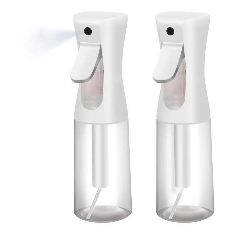 Empty Refillable Continuous Fine Mist Spray Bottle (6.7oz/200ml) - Durable Tool Organizer Accessory with Fine Mist Sprayer, for Curly Hair Care, Ideal Gift for Hairdressers (6.0 to 7.9 fl. oz. Range)