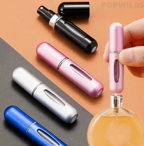 Portable Refillable Perfume Atomizer Bottles, Bottom Direct Filling Design, High-end Mini Perfume Dispenser Vials, Ultra Fine Mist Spray, Leakproof Travel Size Empty Bottle, Easy To Fill, Compact Lightweight, Ideal For Storing Perfume Samples And Daily