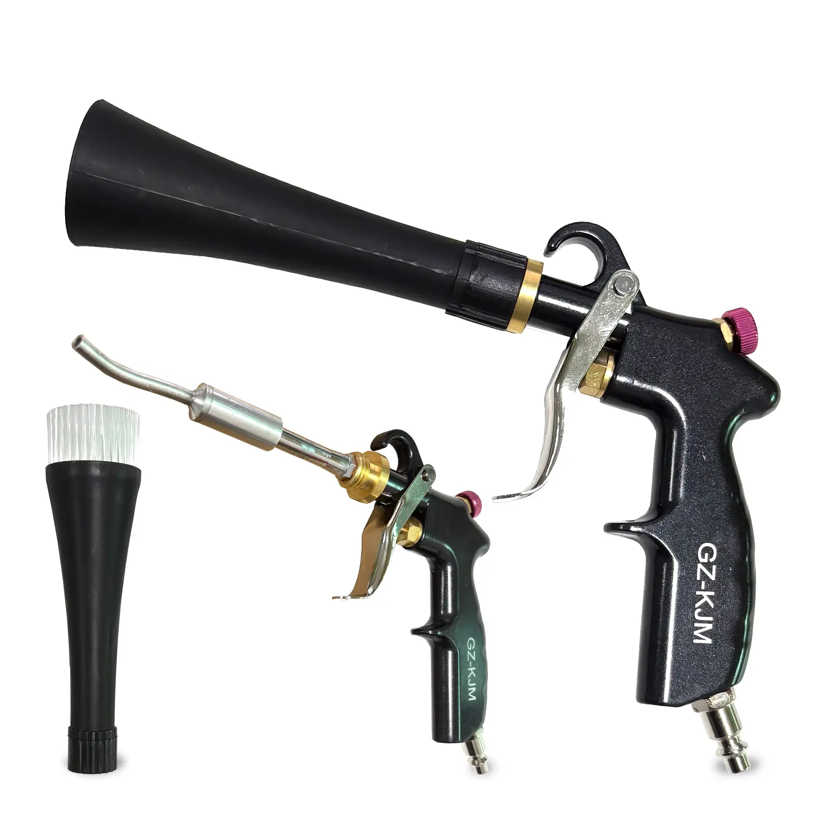 Air Blow Blaster Car Interior Cleaning Blaster High Pressure Car Detailing Cleaning Tool with Nozzle and Auto Detailing Dusting Brush for Quickly Blas