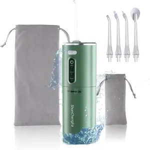 Oral Irrigator Water Flosser for Teeth & Braces Care, Portable Rechargeable IPX7 Waterproof, 3 Modes for Travel/Home Use (Dark Night Green)