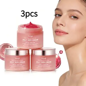 Vegan Collagen Jelly Cream 100g - Bouncy Hyaluronic Acid Infused, Plump Hydration & Skin Tightening, Diminish Fine Lines & Glass Skin Glow, Day & Night Anti-Aging Moisturizer, Cruelty-Free for All Skin Types