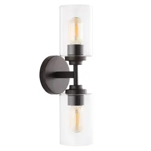 Cera Farmhouse Industrial Iron Cylinder LED Sconce