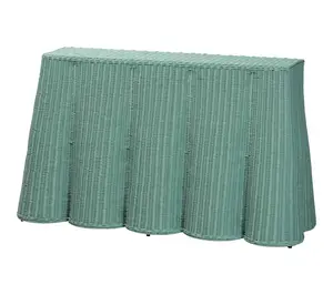 bali & pari Palm Scallop Rattan Console Table