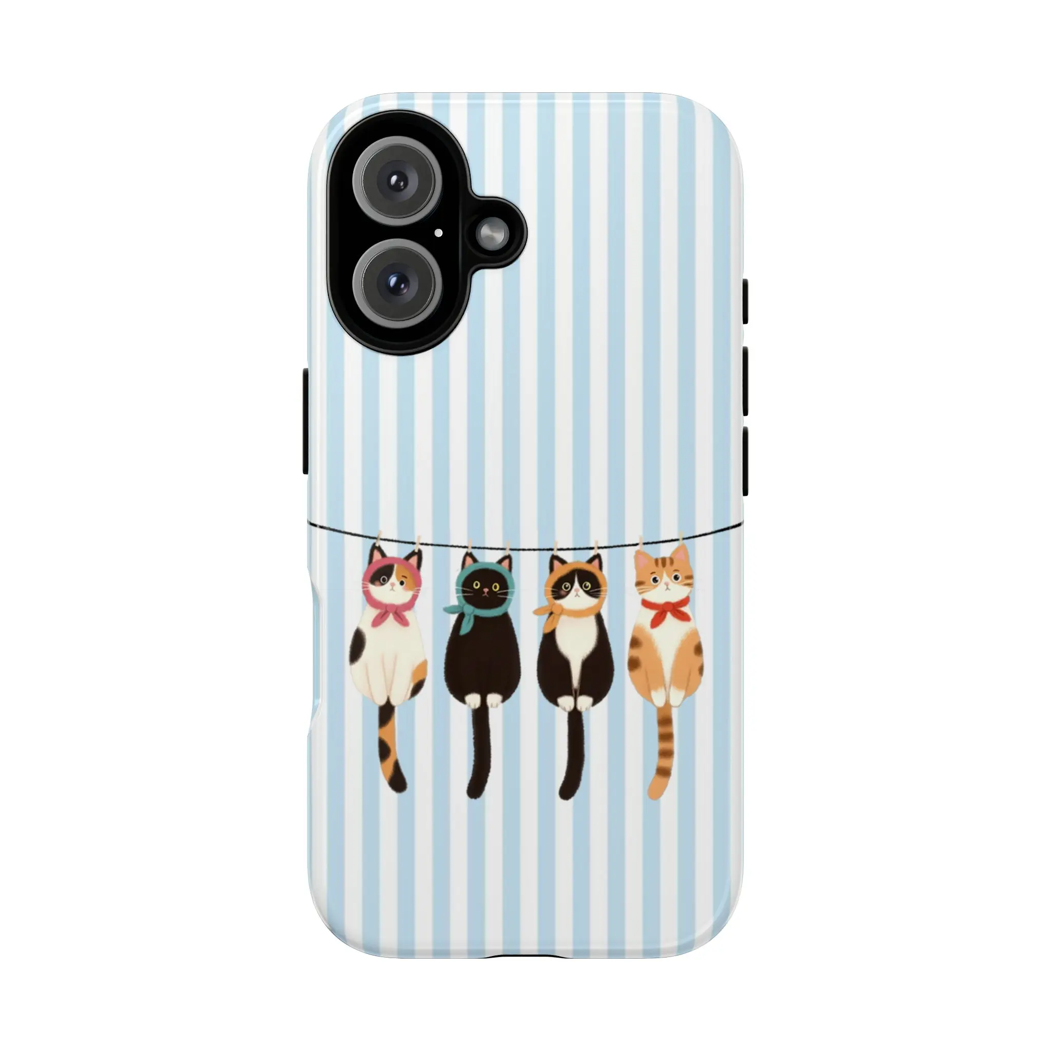 Cute Hanging Cats Phone Case with iPhone 17 Pro Max 16 Plus 15 14 13 12 , Cute  Cat Phone Cover, Playful, Colorful & Perfect for Cat Lovers, gift,  protective cover - TikTok Shop