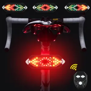 Bike Tail Light Rechargeable Bicycle Turn Signal Light With Remote Control & Sound 5 Modes Bicycle Rear Light Back Safety Warning Cycling Taillight For Adult Kid Cycling Commuting Bike Mountain Bike Road Mountain Night Riding