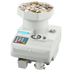 VEVOR Coin Counter, Professional Coin Sorter with LED Holds up to 11000 Coins, Automatic Coin Sorter and Wrapper Machine for All Coins, Suitable for International Coins and Tokens