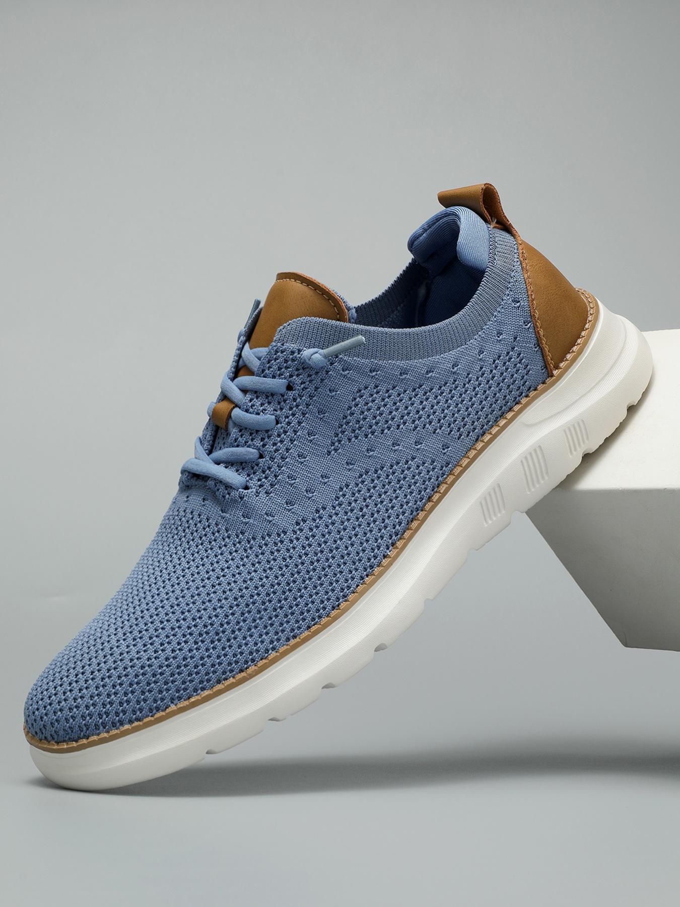 Mens Casual Dress Oxfords Shoes Fashion Mesh BusinessWalking Work Slip on Sneakers Comfortable LightweightSoft Sole Red Boy Running Closed Trainer Footwear Runner Training Athletic Training