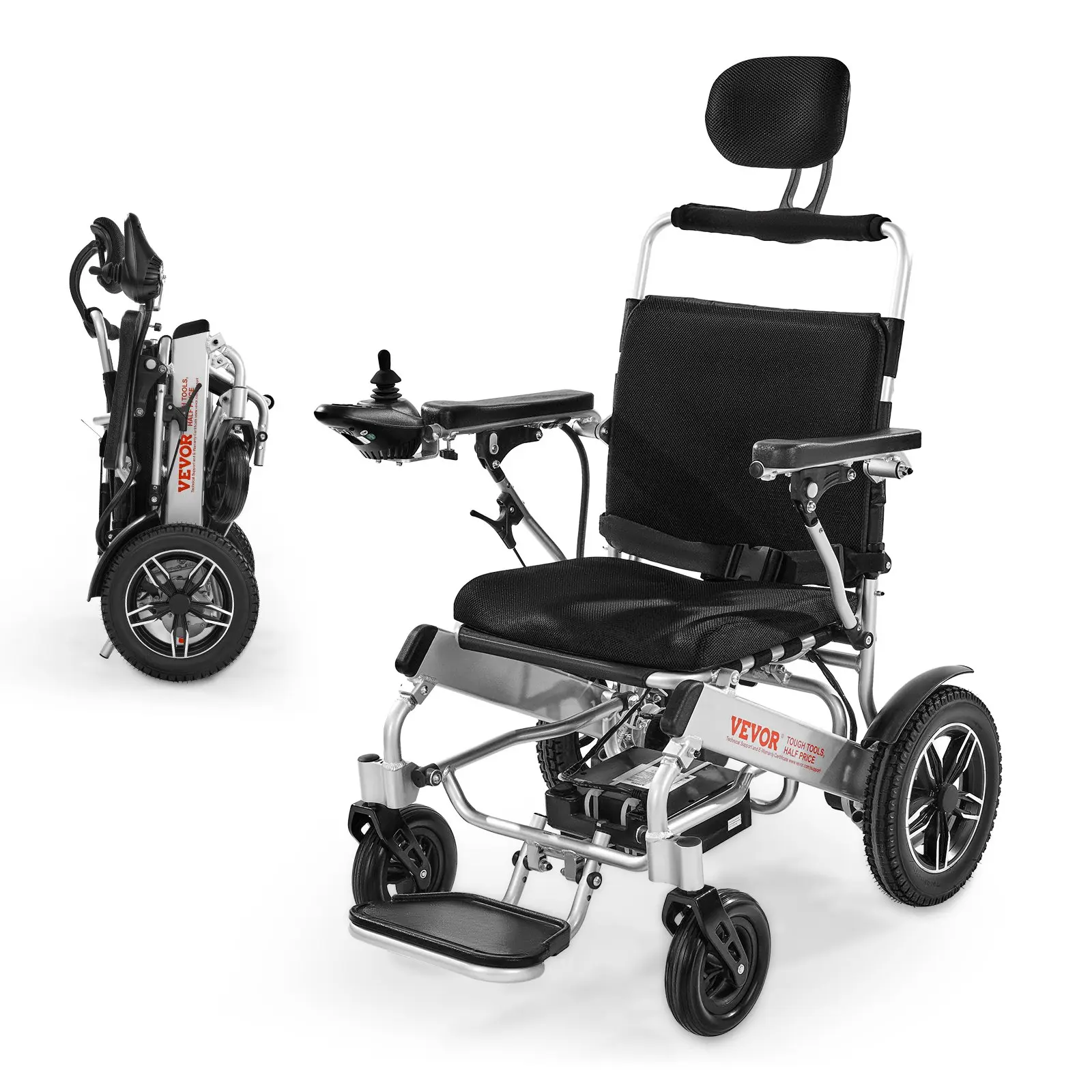 VEVOR Electric Wheelchair for Adults, 300lbs Capacity with Adjustable Backrest, Foldable Lightweight Motorized Wheelchair,13-Mile Range,All-Terrain Powered,Portable 21" Seat for Seniors & DisabledSummervibes