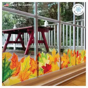Fall Leaf Border Window Cling