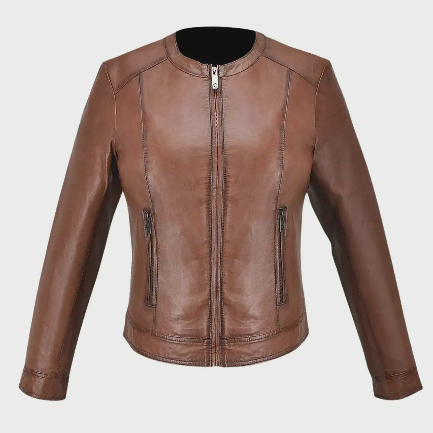 Chamarra Cuadra Dama Cafe MCMP002