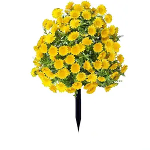 Summer Wildflower Ball, Daisy Lavender Garden Decor, Outdoor Courtyard Simulation, No Maintenance Four-Season Floral Art, Garden Scenery Potted Plant, Artificial Fake Flowers