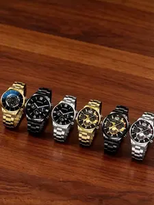 Men's Quartz Watch Set, Round Dial, Multiple Colors Available, Perfect Gift for Father's Day, Birthday, Anniversary