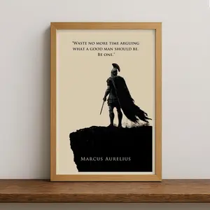 Waste No More Time Arguing – Marcus Aurelius Quote | Stoic Motivational Wall Art