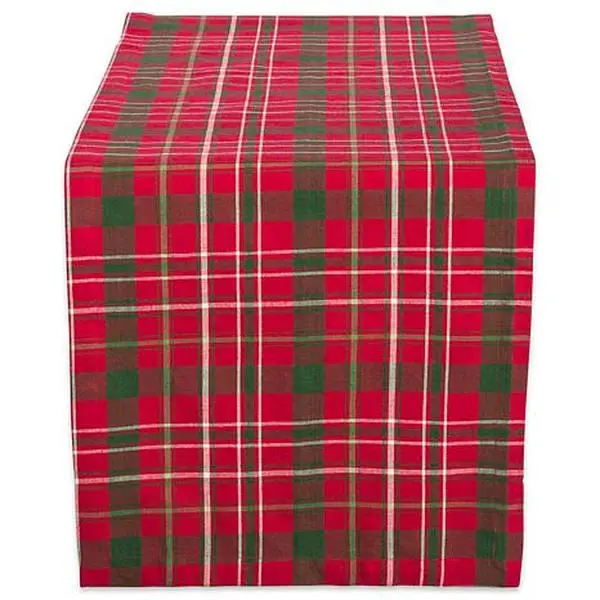 Design Imports Tartan Holiday Plaid Table Runner - 14" x 108"