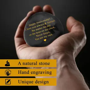 VELENTI Happy Anniversary Decorative Stones Rock - Heartwarming You are My Rock Wedding Presents, Inspiring Anniversaries Keepsake for Her, Decorative Accessories Anniversary Present for Him
