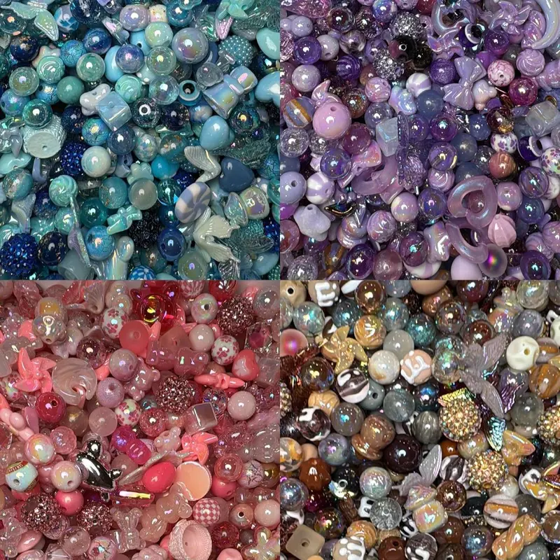 DIY Beads Assortment - High-Quality 12-20mm Mixed Theme Beading Supplies, Unique Designs Pen-Friendly Colorful Crafting Materials for Creative Enthusiasts' DIY Jewelry Projects